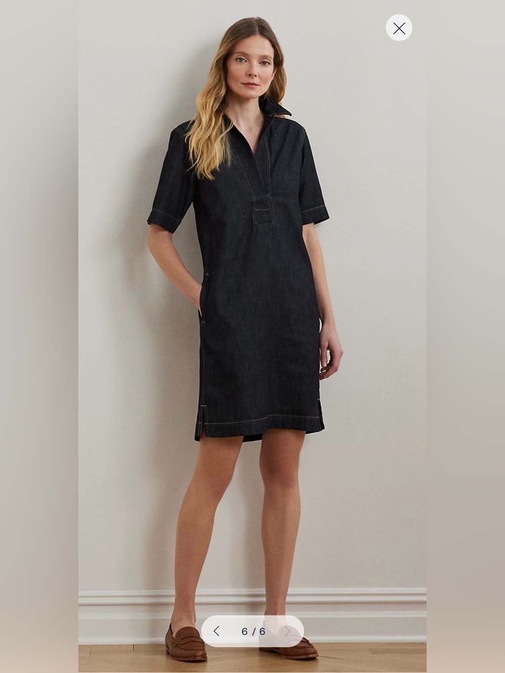 Ralph Lauren Dark Indigo Denim Polo Mini Dress